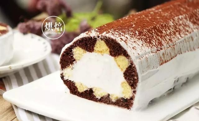 【蛋糕】印花蛋糕卷太难?教你一招简单做出美美的内花蛋糕卷 切开见惊喜