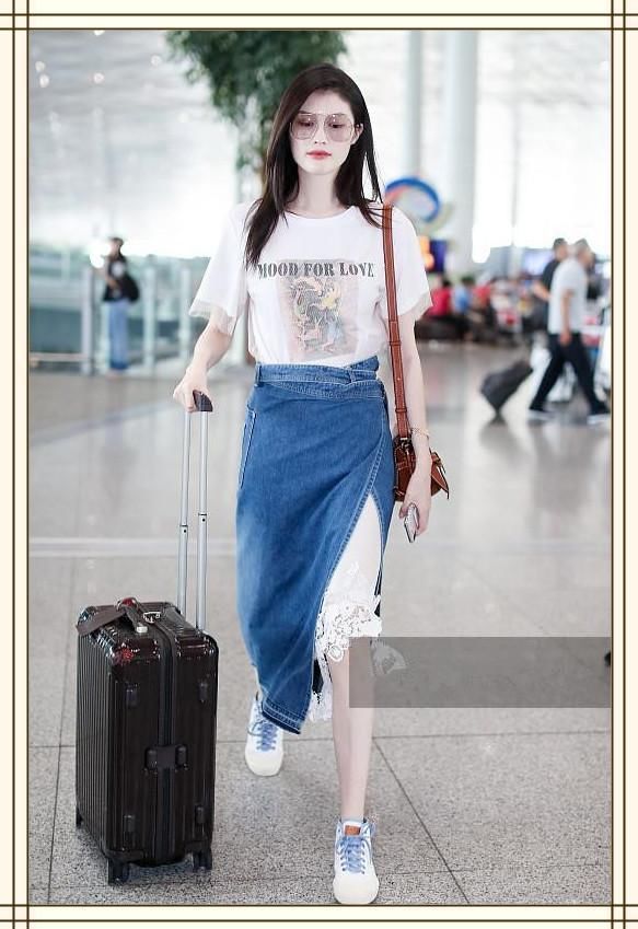 看了袁姗姗的拼接裙，再看看何穗，才知大女人和小女人差距这么大