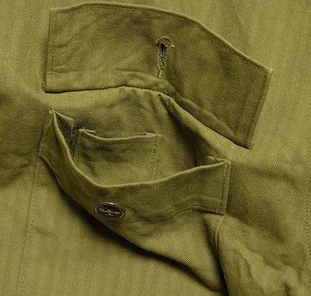  面料：复古迷最爱的军用面料Herringbone Twill