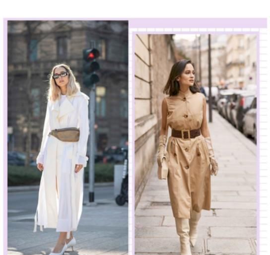  「风衣」春季风衣新穿法，变成裙装款式简约更百搭，穿上遮肉显瘦又时髦