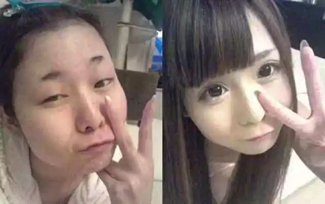 女生化妆与不化妆的区别，妆前“高晓松”,妆后“范冰冰”