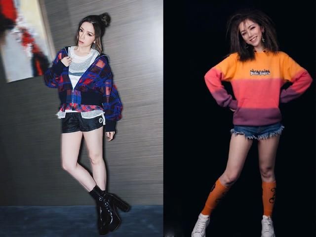 邓紫棋大红裤子裹身上，居然很时尚，网友：一部衣品进化史！