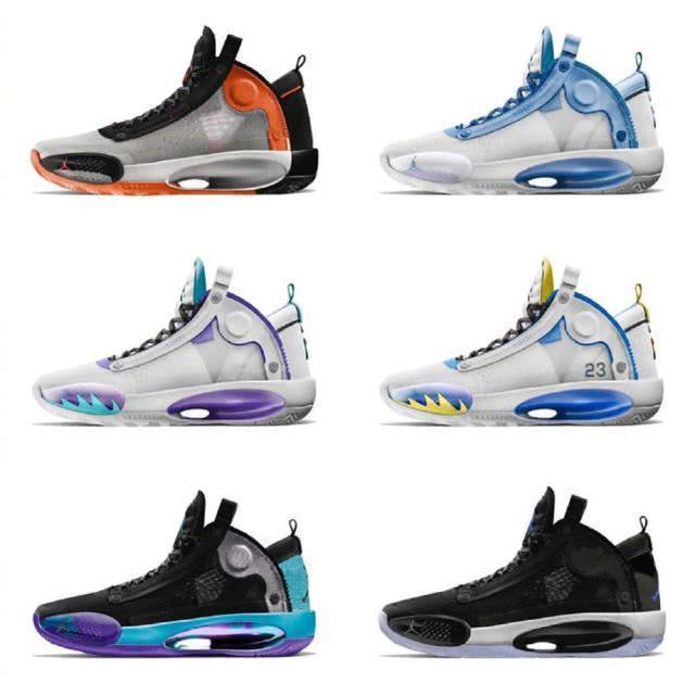 #aj34#黑红,扣碎,北卡蓝!当aj34致敬AJ各种经典配色,太美了吧