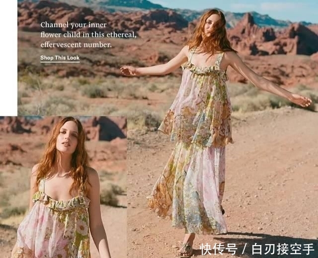 『花朵』2020开春 流行穿“开满花”的裙子,谁穿谁美!