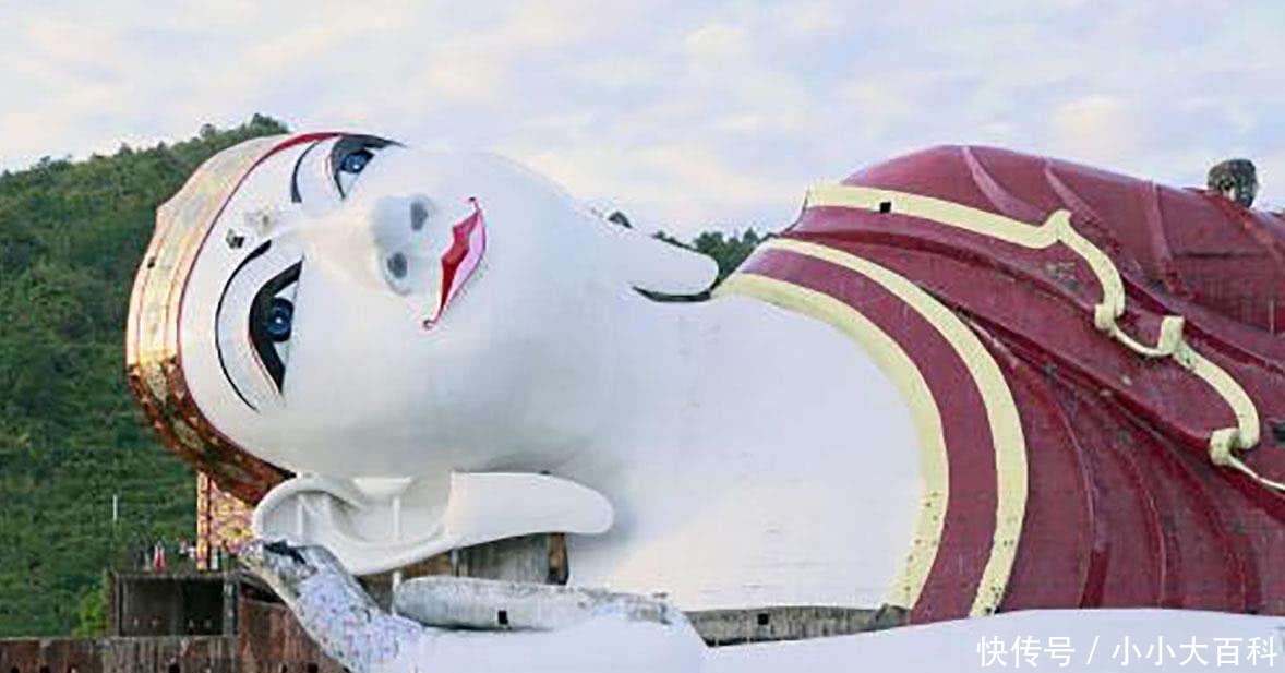 世界上最大的卧佛,高34米,重400吨,连眼睫毛都非常逼真