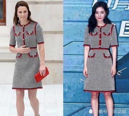 杨幂连环撞衫凯特王妃、维密天使，意外地都没输，却被她秒成廉价