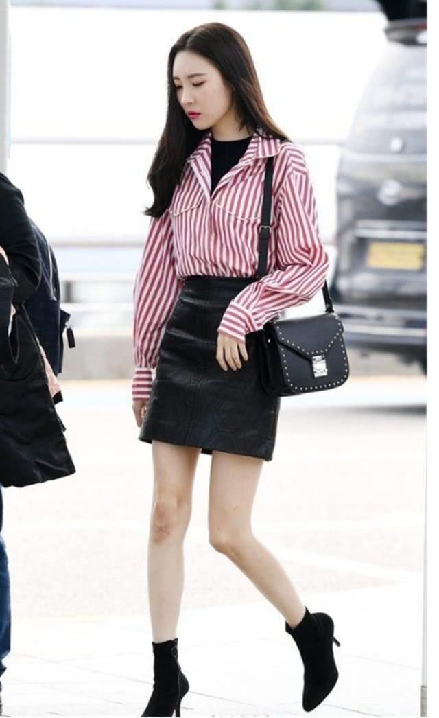 李宣美简单衬衫凹出清新性感风，网友：不愧是韩国第一美腿！