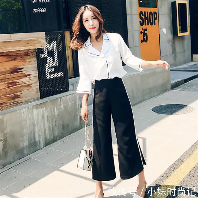  件套：30岁左右女性别穿太幼稚的衣服，时尚气阔腿裤套装，美丽不尴尬