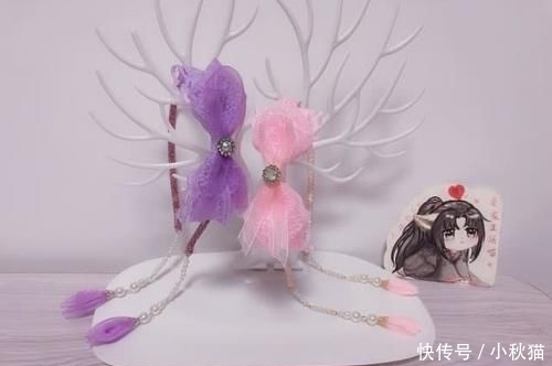 【蕾丝】小公主蕾丝蝴蝶结发箍自己做,比买的还漂亮