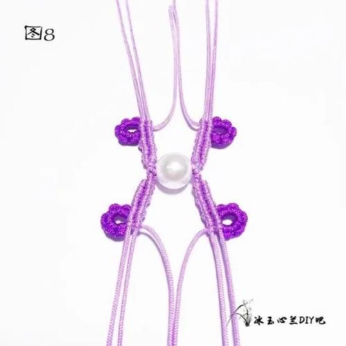  『亲手』这么好看又贵气的紫色手链，成本才几毛钱，有空一定要亲手编一条