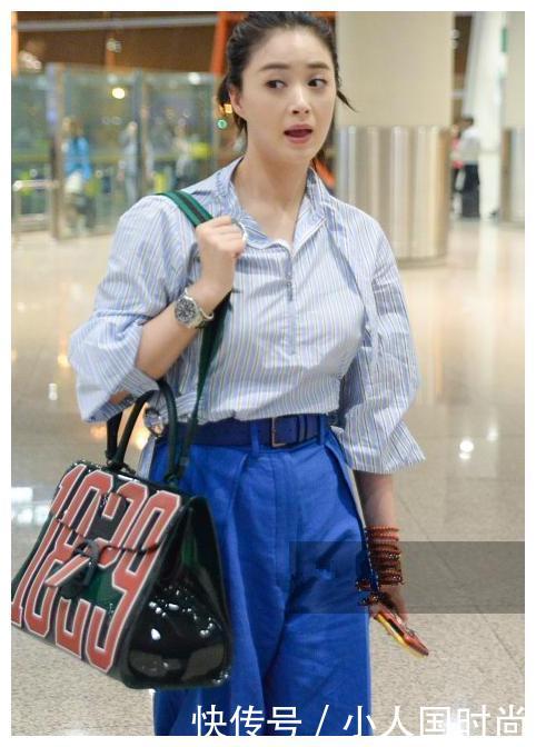 110斤蒋欣对比180斤郑欣宜同穿阔腿后，网友称微胖不用减肥