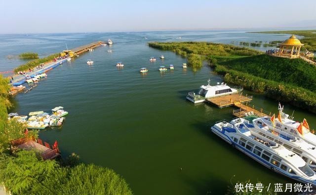 中国最大内陆淡水湖--博斯腾湖,沙漠瀚海中