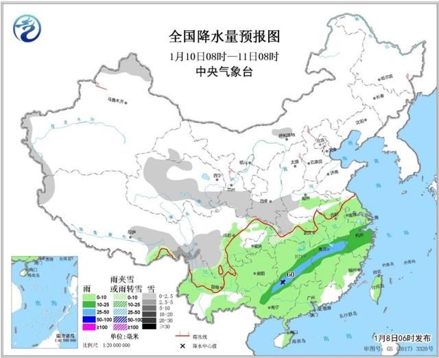 云南贵州等地有强降雨 河南湖北安徽等地有大雪