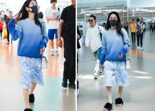 当女星穿平底鞋时大长腿还在吗?这差距不是一般大，网友:不一样