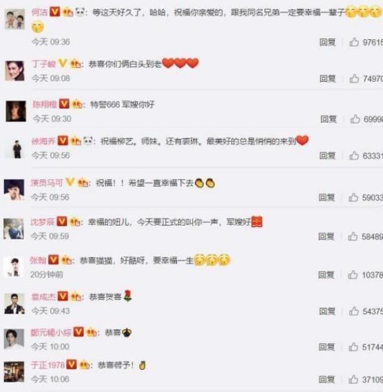 张馨予公布婚事被黑，有谁注意到何捷发36字回应？网友：嫁对人了