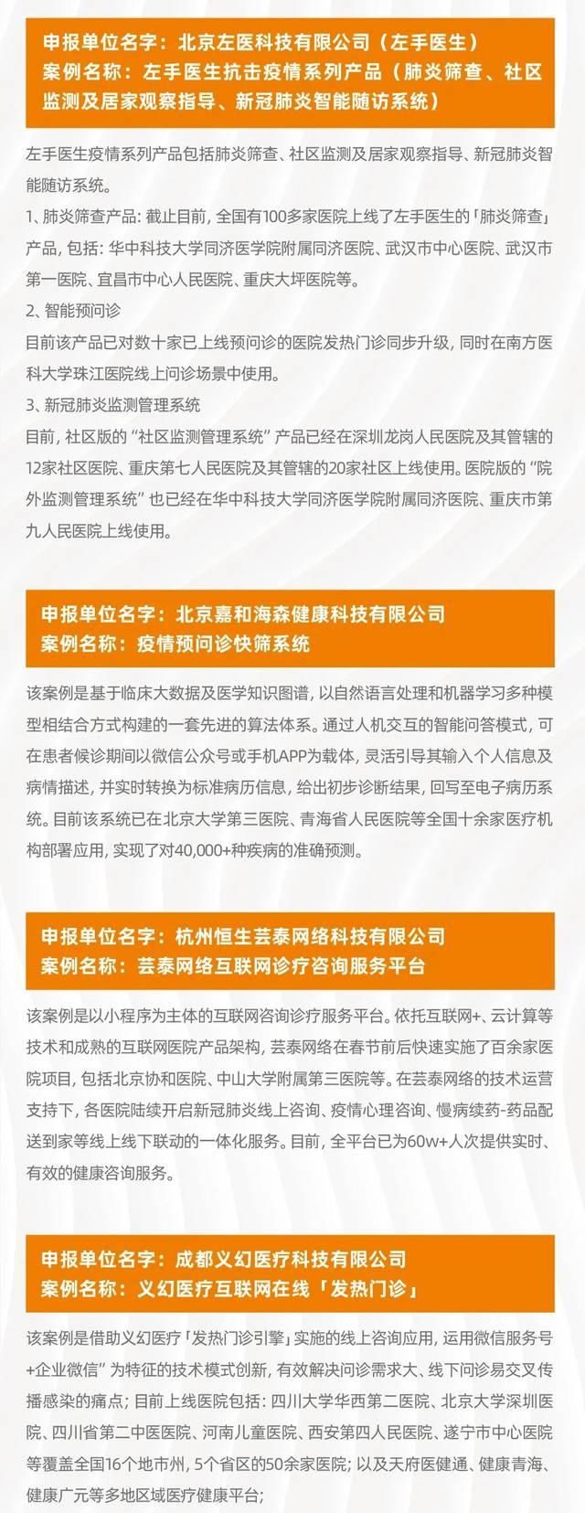  「优秀」5大类别，共32家企业入选2020科技赋能疫情防控优秀案例