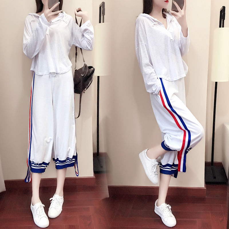 高跟鞋扔了吧!立秋特推:萝卜裤套装，视觉腿长2米，配小白极美