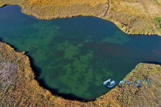 金秋航拍张掖国家湿地美景如画