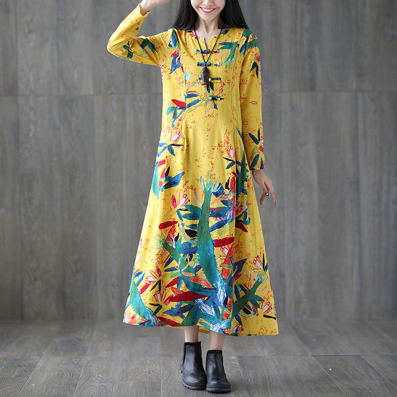 民族风棉麻连衣裙，穿出文艺穿出好气质