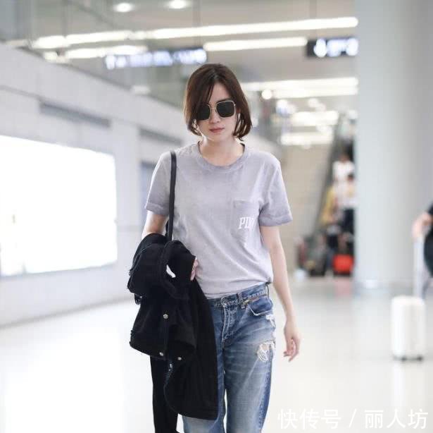 宋佳真是厉害了，在裙子上画两个“大方框”，穿出方形腿亮瞎了！