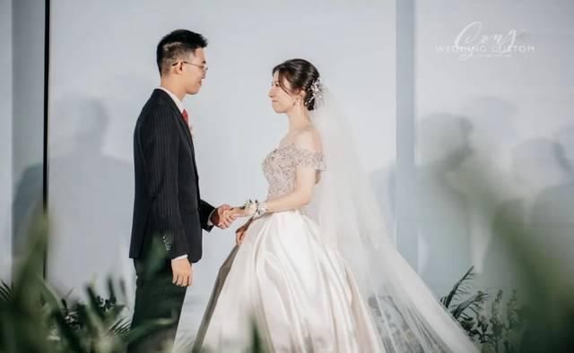 韩式■韩式简约婚礼,白色和绿色和他们的爱情一样,一拍即合!