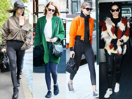 自然不做作，她们都这样穿运动Leggings