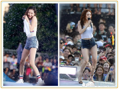 167李宣美和162金泫雅同在雨跳舞，终于见识到的真正“漫画腿”