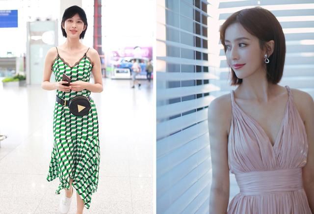 鞠婧祎来了，穿吊带上衣，也就她这么瘦的人穿出来好看！