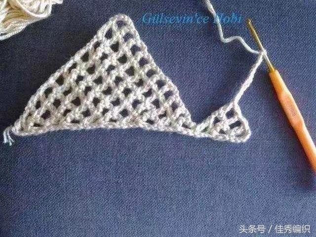钩针编织教程图解 网红经典段染色三角形钩针披肩围巾大全 美极了