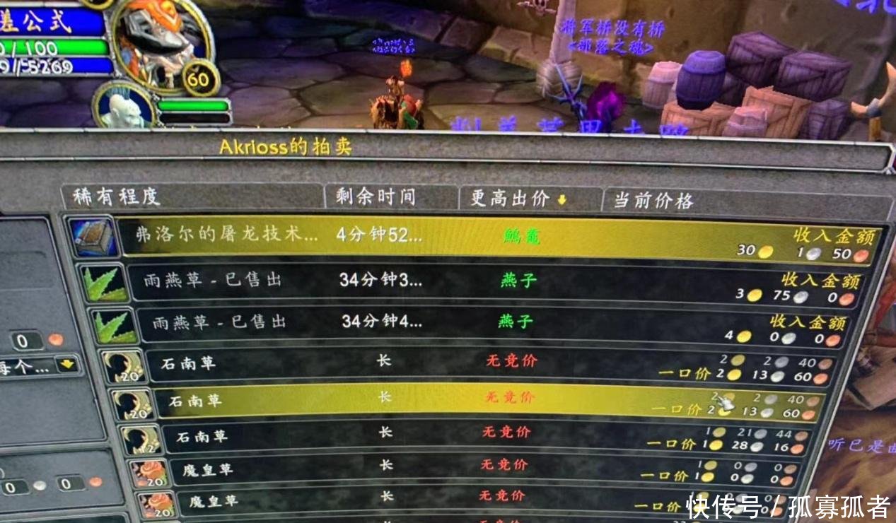 魔兽玩家误把屠龙纲要30金卖出,看了几棵