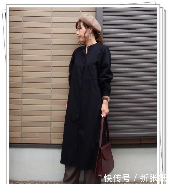  『春季造型』小黑裙别乱买！黑色衬衫连衣裙才更实用，24个春季日系造型示范
