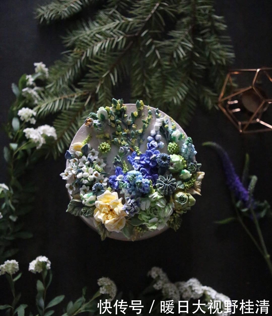  『制作』她做的鲜花蛋糕太撩人，看完后全世界都惊艳了