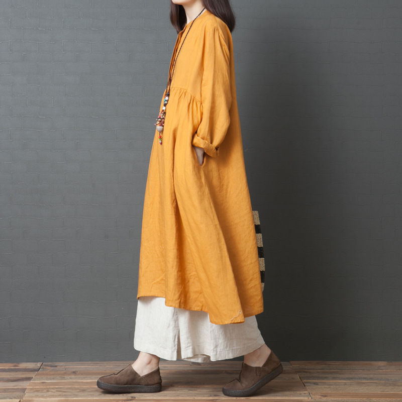 终于到秋天了,出门穿这棉麻装+平鞋,迷人好看,同事见了也想买