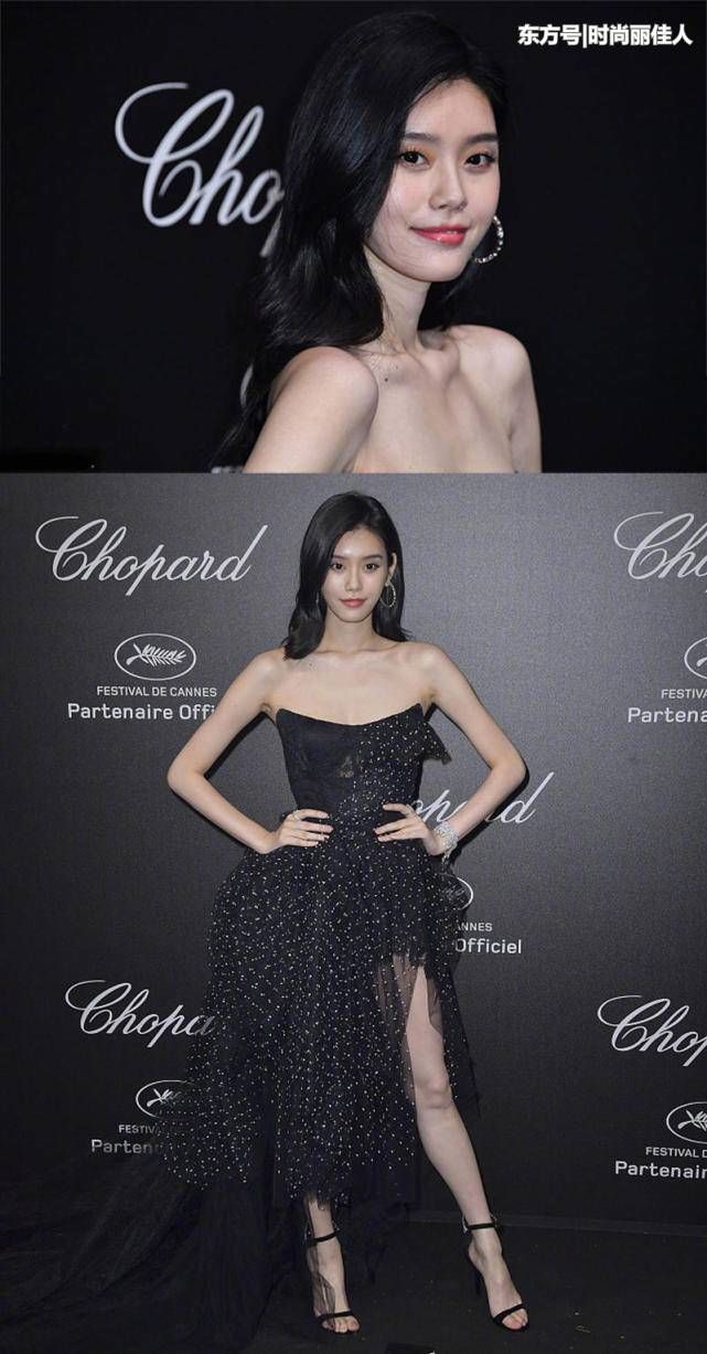 奚梦瑶亮相晚宴，逆天长腿格外抢镜，网友:锁骨比腿还好看!