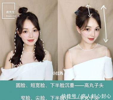 不同脸型扎发完全不同，丸子头半丸子、马尾如何取舍附脸型分析