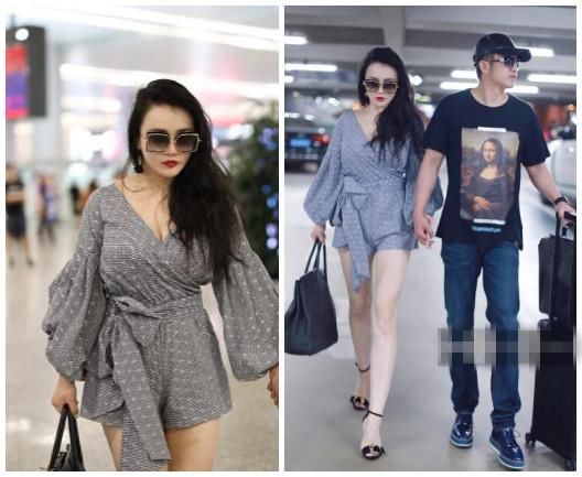 冉莹颖不穿紧的了，宽松连体裤同样让我沉默，网友:还是穿紧的吧