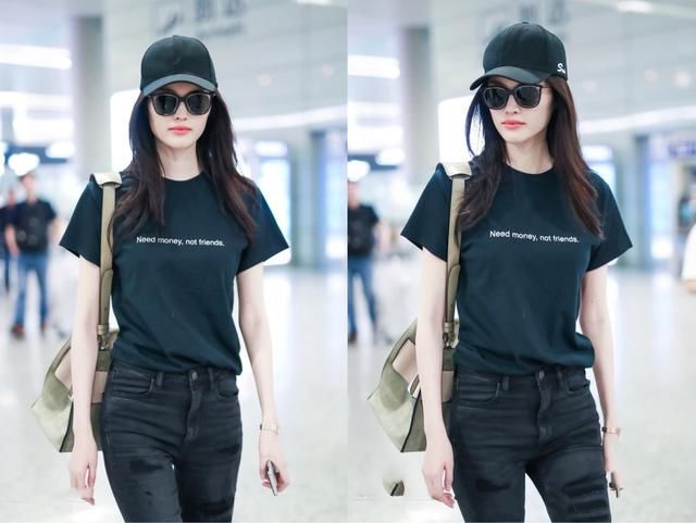 何穗就是会搭，牛仔裤塞进短靴里也不丑，网友:一般人穿丑哭了!