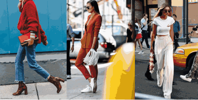 阔腿裤也太好看了!9分裤+平底鞋，这对CP今年很火!