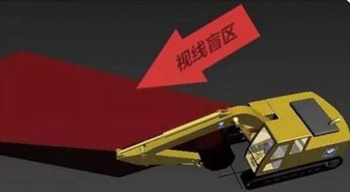 四个挖机视觉盲区!有安全意识的司机都知道