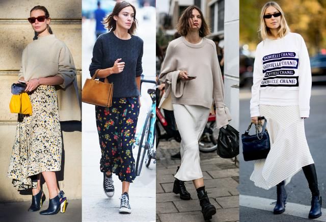 别再愁秋天穿什么啦，毛衣配裙子就很好看，一套美过一套