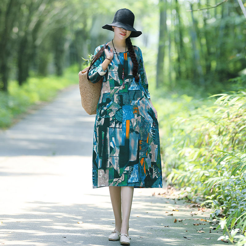 9月上新一波:“棉麻”裙，轻盈巧减龄，忒适合33-63岁穿