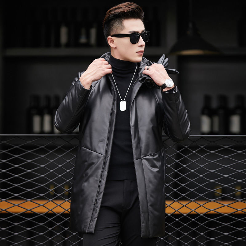 男人秋冬穿搭一臃肿就没了型,想穿得有型又舒服,首选真皮皮衣