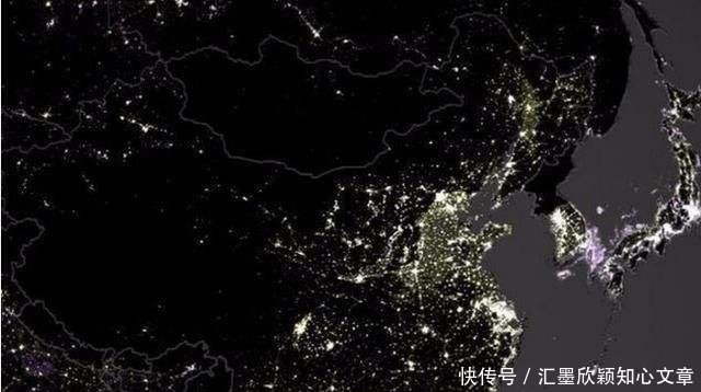 卫星拍摄下的中日韩三国夜景，不看不知道，看完才知差距有多大