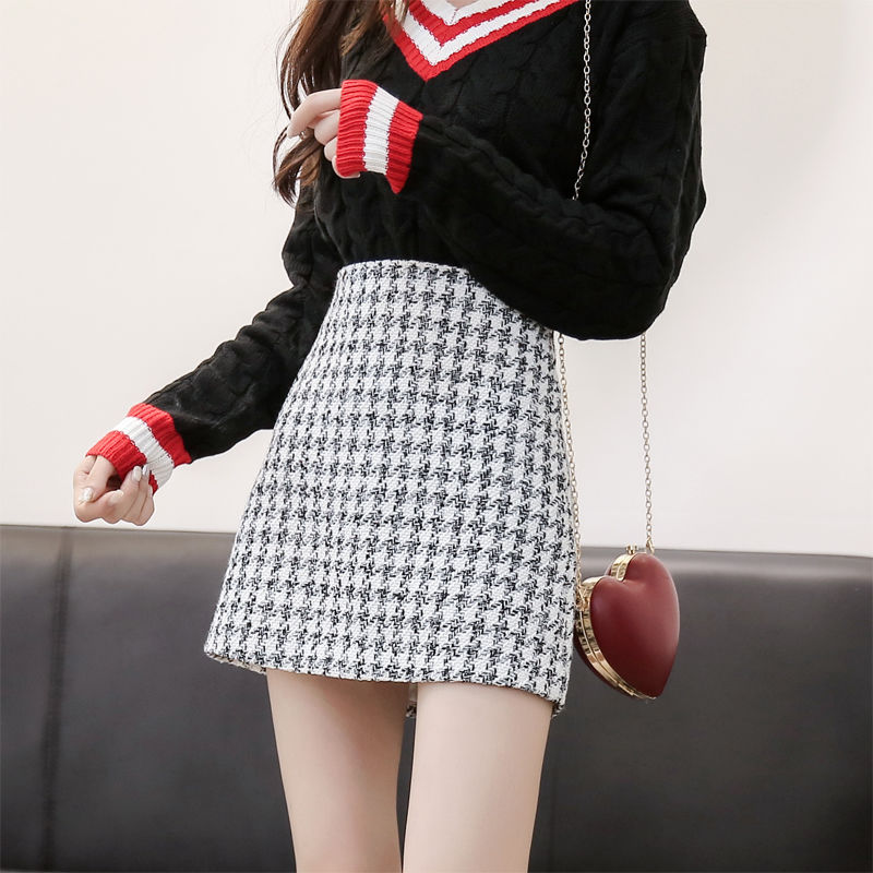 小个子搭配宝典还记得吗:短裙+针织短衫，中秋回家就这么穿，靓