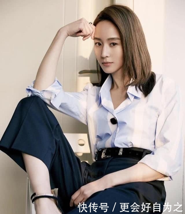 『设计』张钧甯美得真让人嫉妒!穿条纹衬衫配9分阔腿裤,自带高级感炸裂
