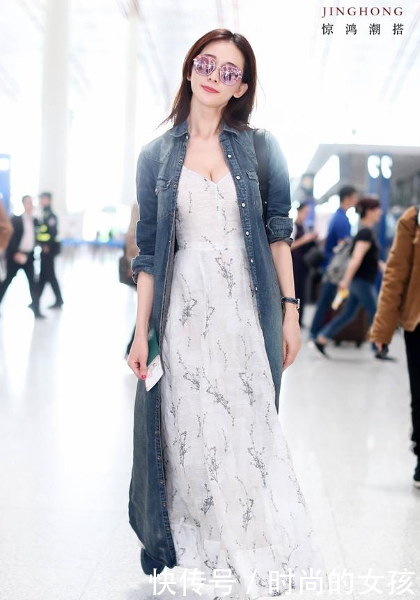 林志玲街拍不忘秀身材，这白纱裙体现了成熟女人的性感风情和气质