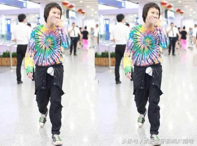 窦靖童衣品真尴尬！这鞋子穿多久没洗了，网友：咋没半点王菲气质