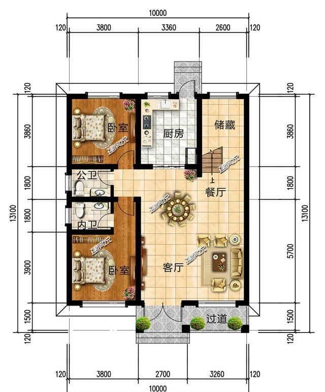  #排队#3款占地120平的别墅，30多万建，村里人都排队上门找你要图纸
