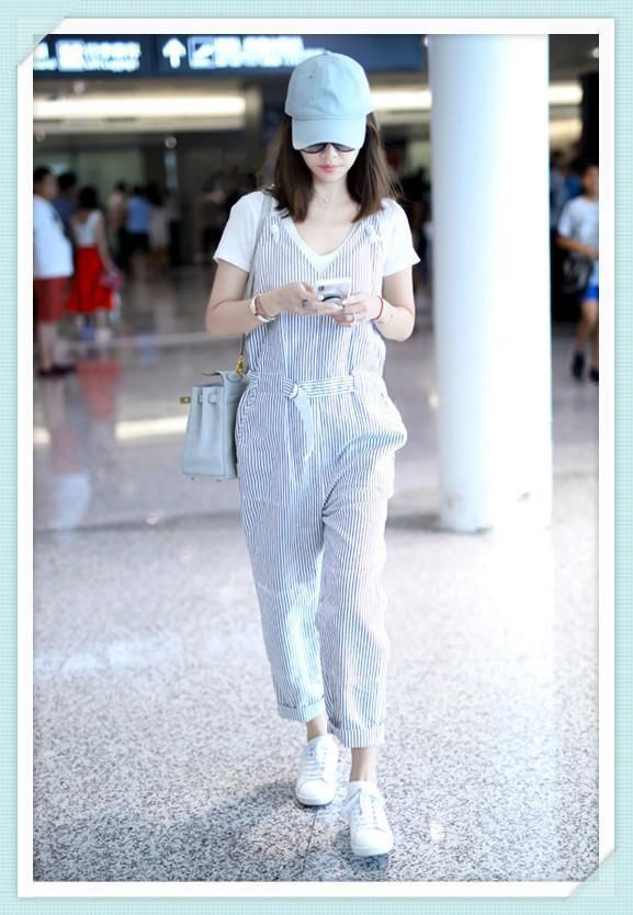 林心如嫩起来无人能及！不过穿条背带裤，就连欧阳娜娜都自愧不如