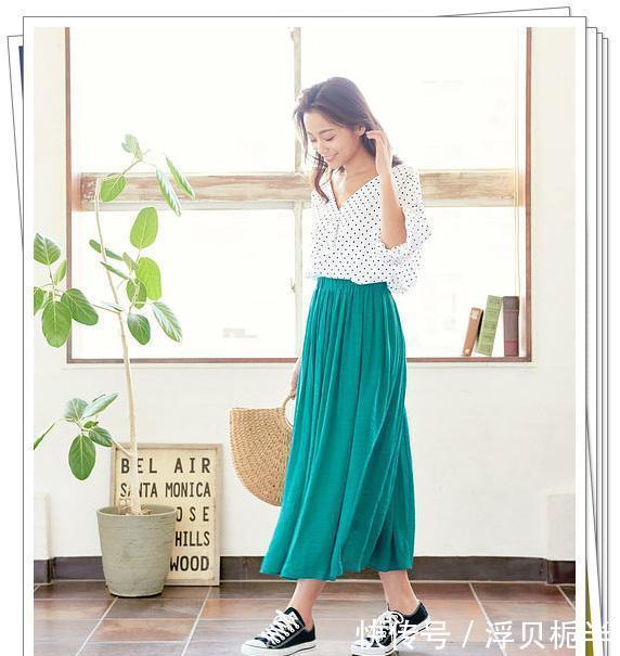  『春夏』春夏不同颜色的长裙搭配示范！掌握了就不会出错的半身裙穿搭技巧